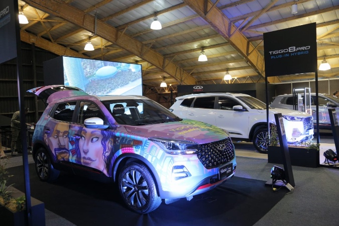 Chery en el salón del automóvil 2023 se presento el  gigante automotriz chino.