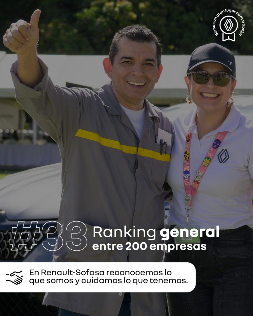 Renault-Sofasa lidera el sector automotor en reputación laboral y talento humano