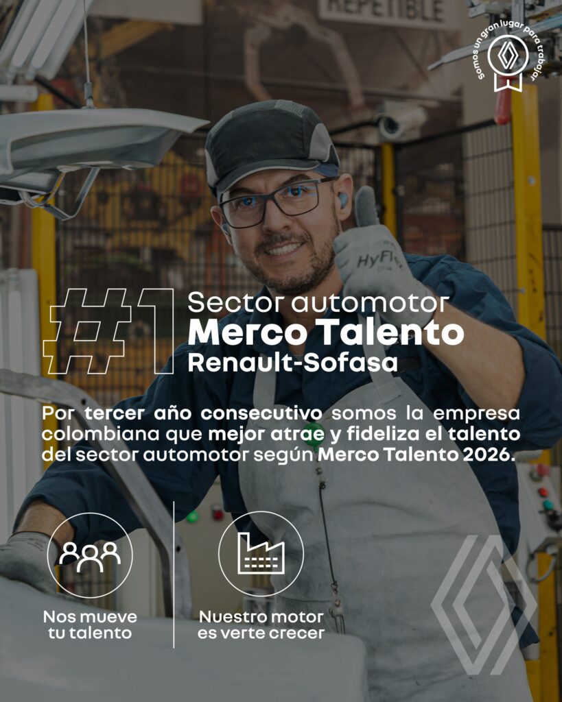 Renault-Sofasa lidera el sector automotor en reputación laboral y talento humano