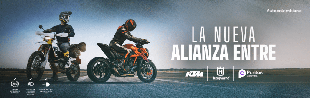 KTM y Husqvarna amplían los beneficios para sus usuarios con alianza con Puntos Colombia